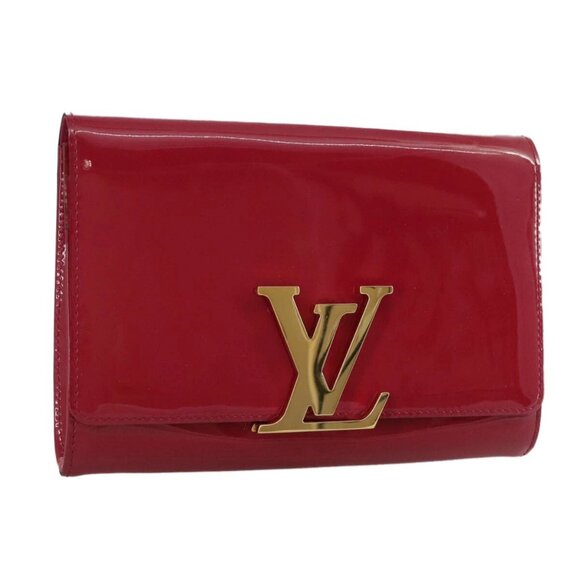 LOUIS VUITTON Pochette Louise EW Bag Patent Rose Andian M94270 LV Auth bs21225V - Picture 1 of 16